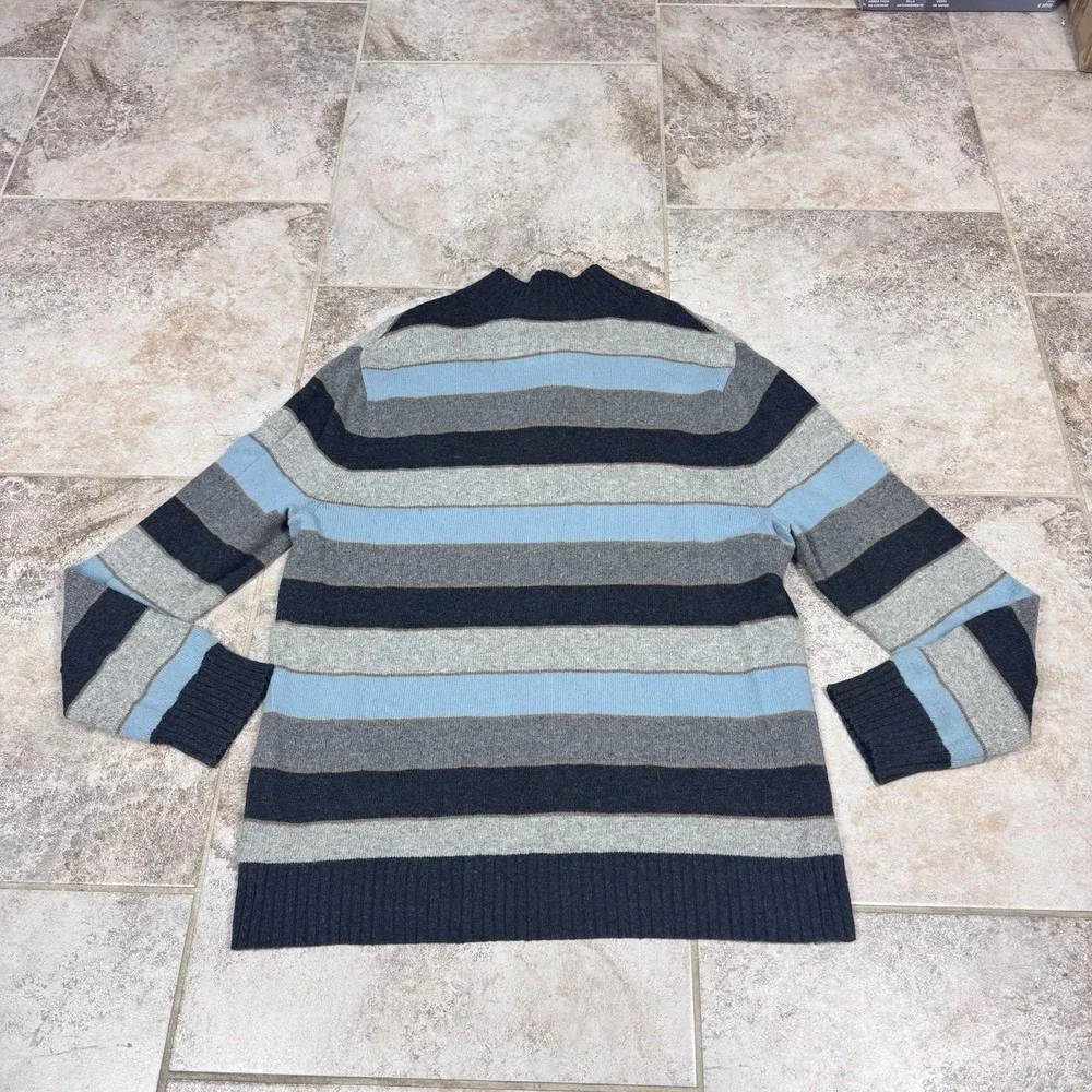 Banana Republic Sweater Mens XL 1/4 Button Up Pullover Wool Blend Grandpa